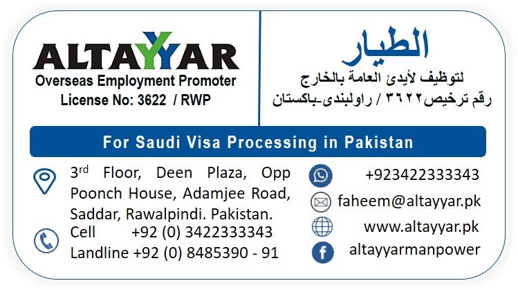 Saudi Visa Processing in Pakistan